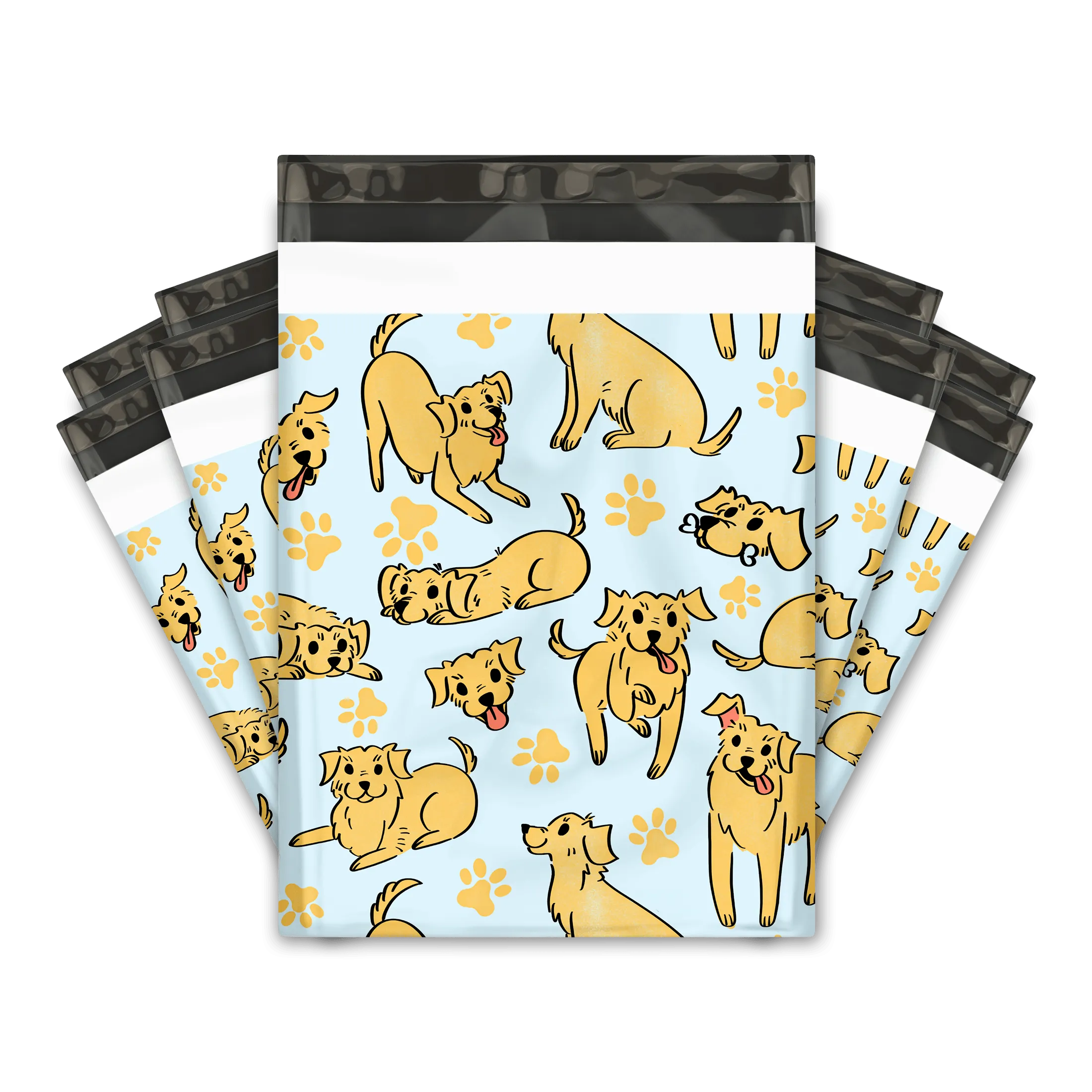 10x13 Dogs Designer Poly Mailers Shipping Envelopes Premium Printed Bags