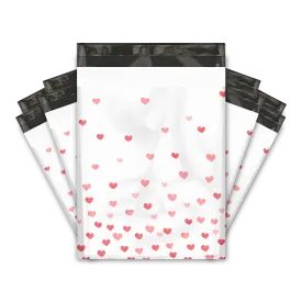 10x13 Fading Hearts Designer Poly Mailers Shipping Envelopes Premium Printed Bags