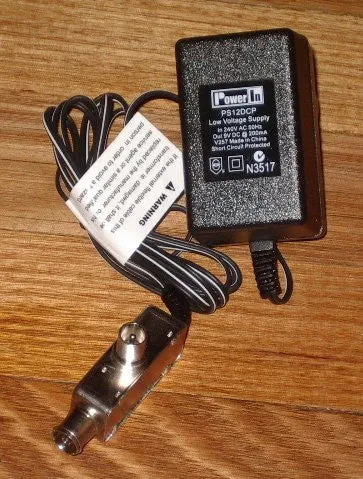 12Volt DC TV Masthead Amplifier Power Supply with PAL Connectors - Part # PS12DCP