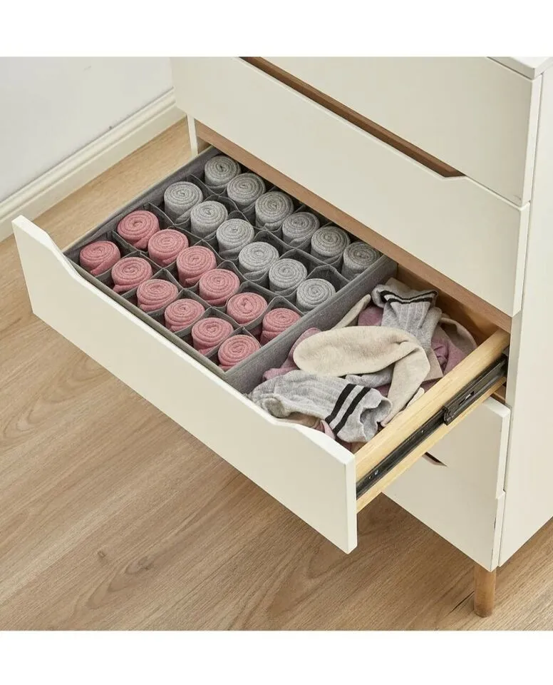 2 Packs Foldable Drawer Organizers for Clothing-5018 -24 Grids