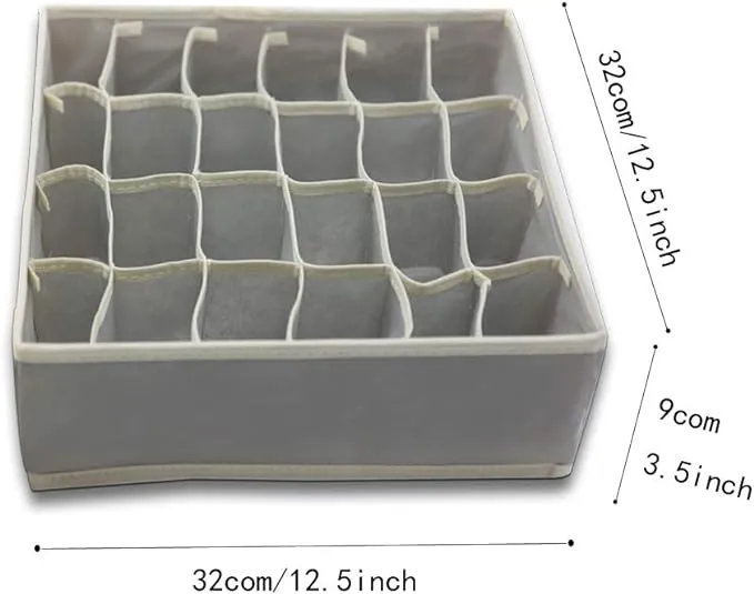 2 Packs Foldable Drawer Organizers for Clothing-5018 -24 Grids