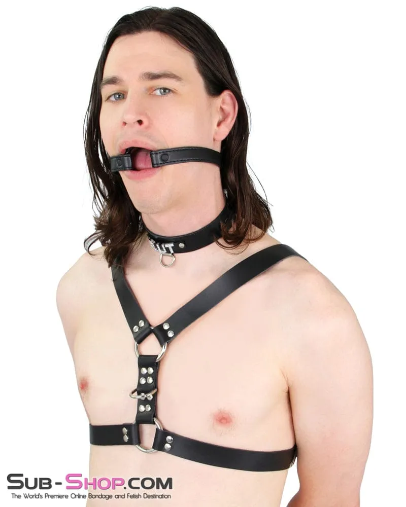 6844A      SLUT Rhinestone Collar, Black Leather