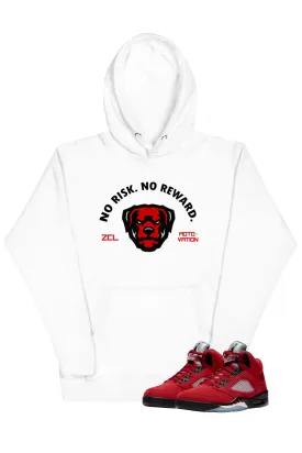 Air Jordan 5 Retro "No Risk No Reward" Hoodie (Raging Bull)