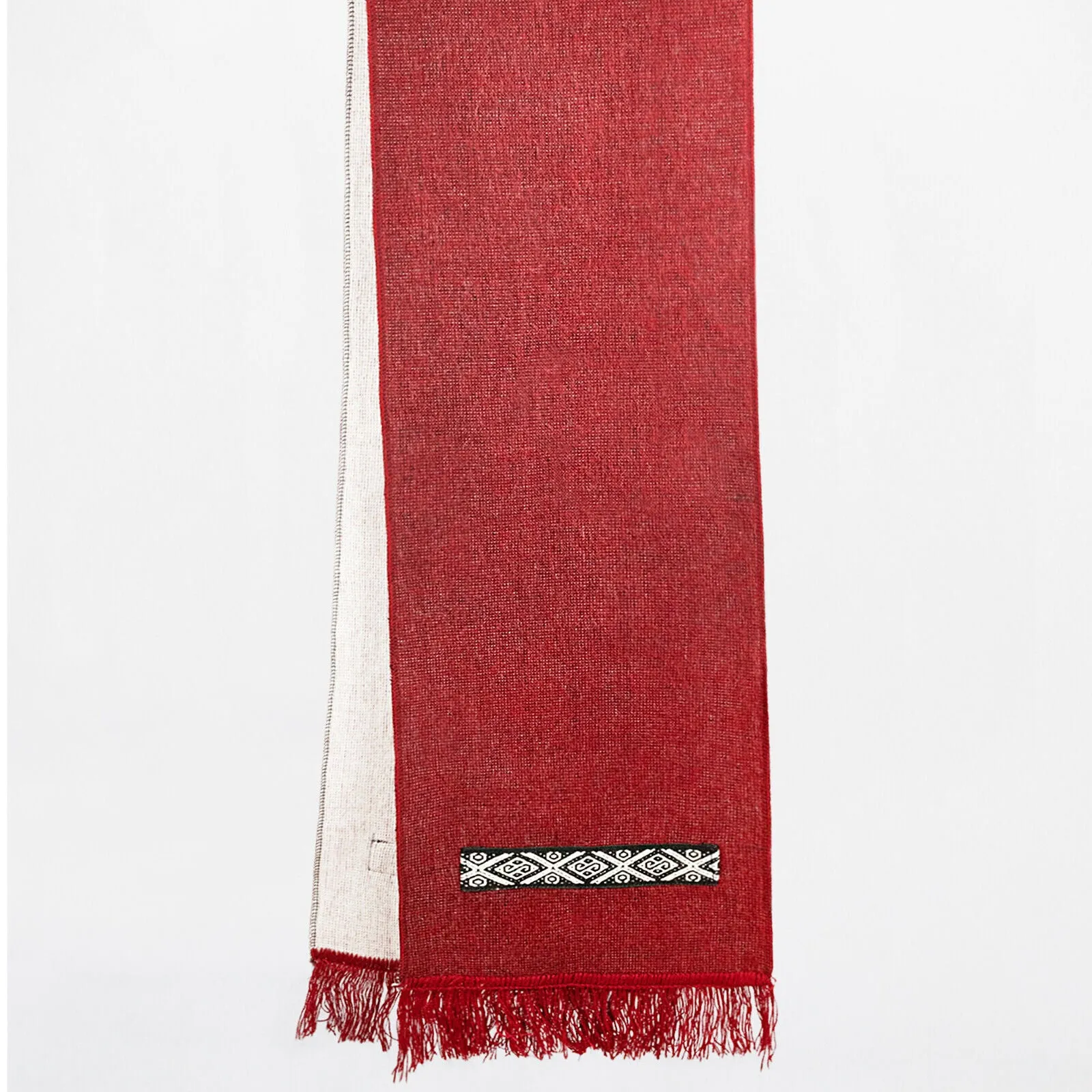 Alpaca Wool Scarves - Dual-Tone, Brushed Finish, Embroidery - Andean Elegance