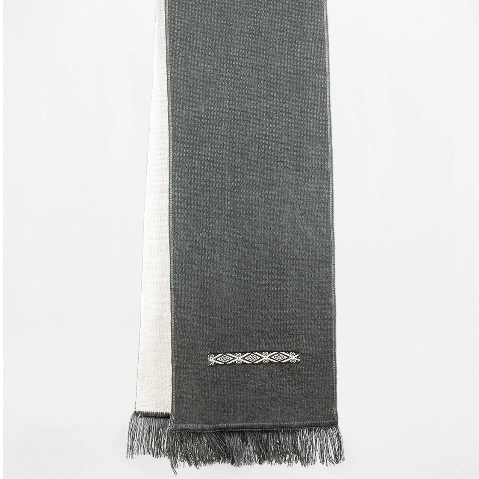 Alpaca Wool Scarves - Dual-Tone, Brushed Finish, Embroidery - Andean Elegance