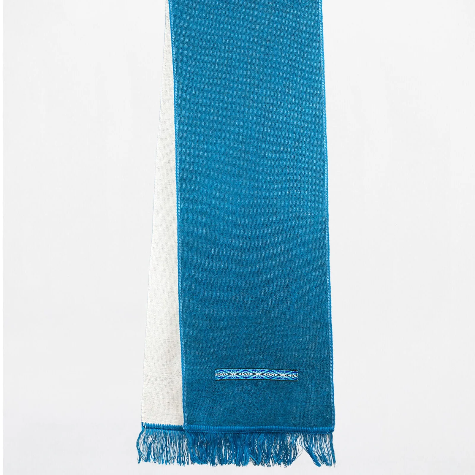 Alpaca Wool Scarves - Dual-Tone, Brushed Finish, Embroidery - Andean Elegance