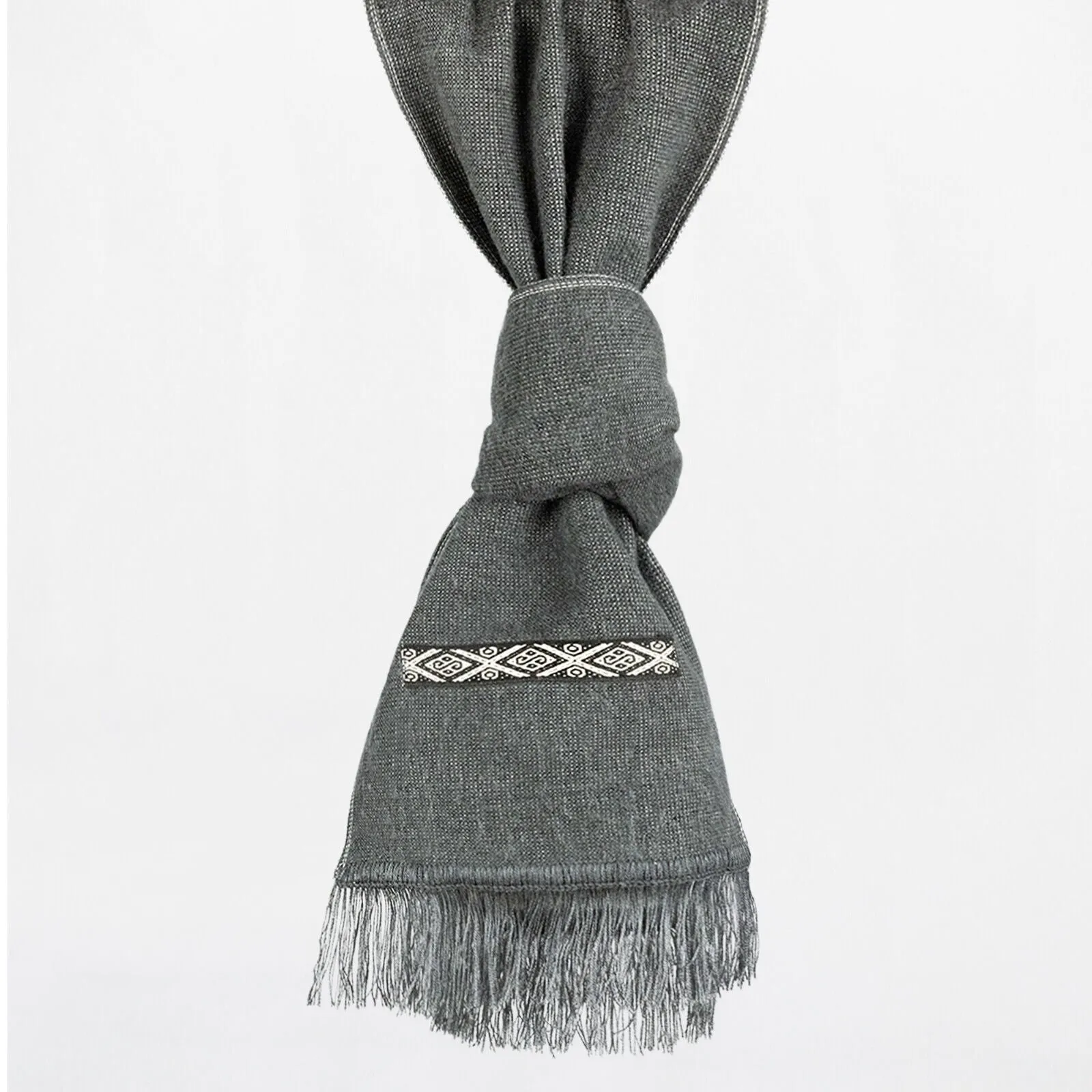 Alpaca Wool Scarves - Dual-Tone, Brushed Finish, Embroidery - Andean Elegance