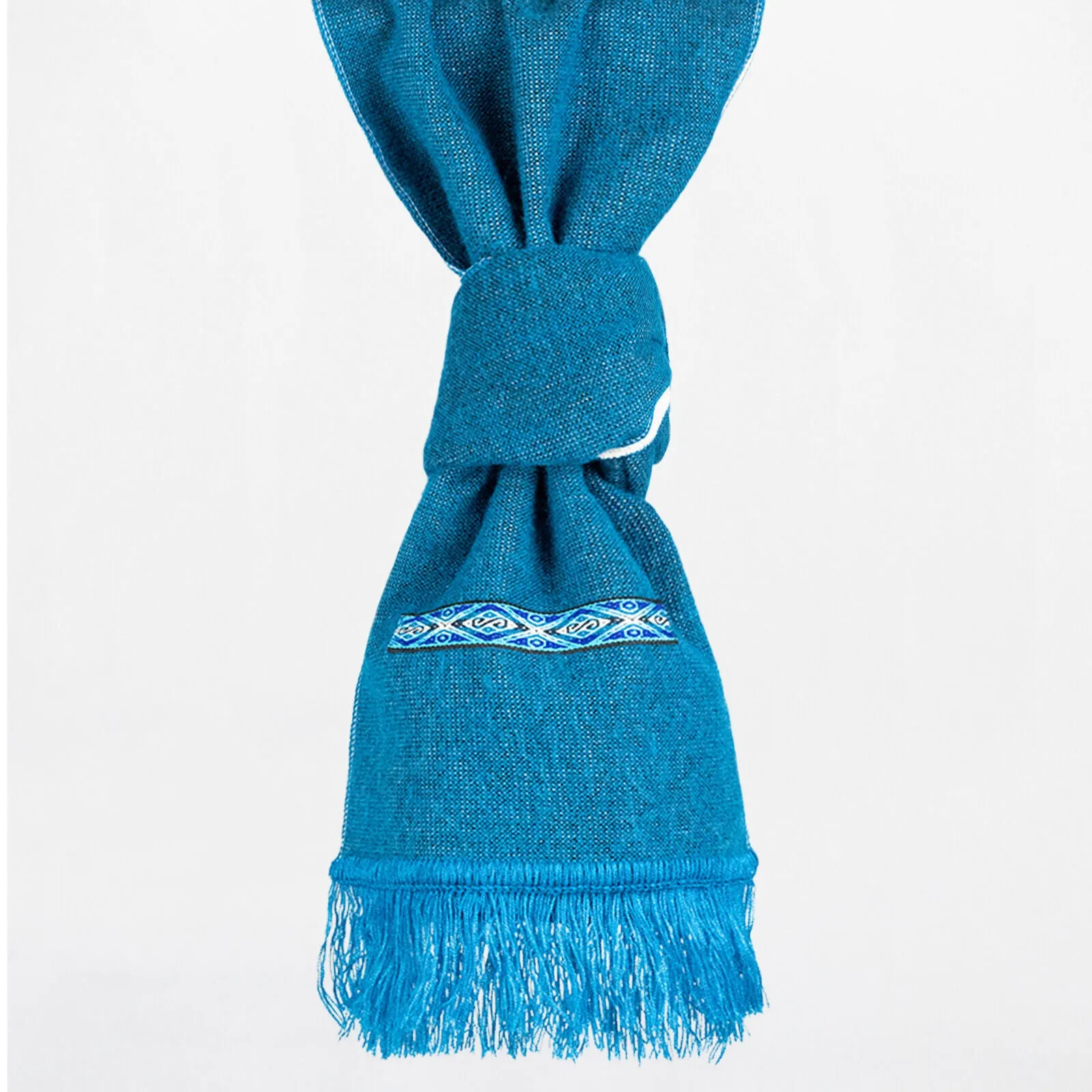 Alpaca Wool Scarves - Dual-Tone, Brushed Finish, Embroidery - Andean Elegance