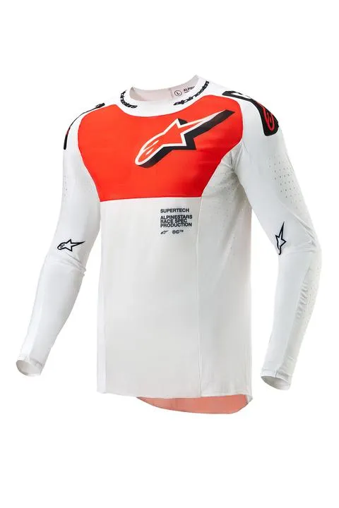 Alpinestars MX24 Supertech Ward Jersey White Orange