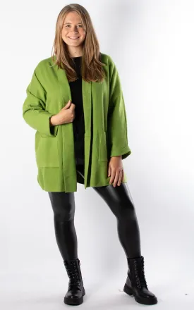 Amber Cardigan | Pea Green