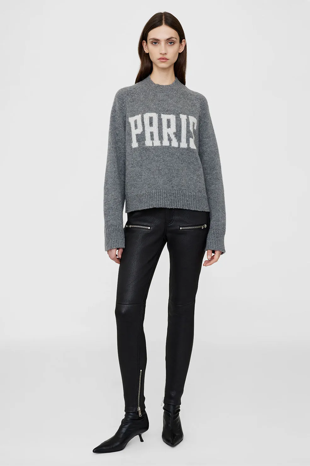 Anine Bing - Kendrick Sweater in University Paris Charcoal