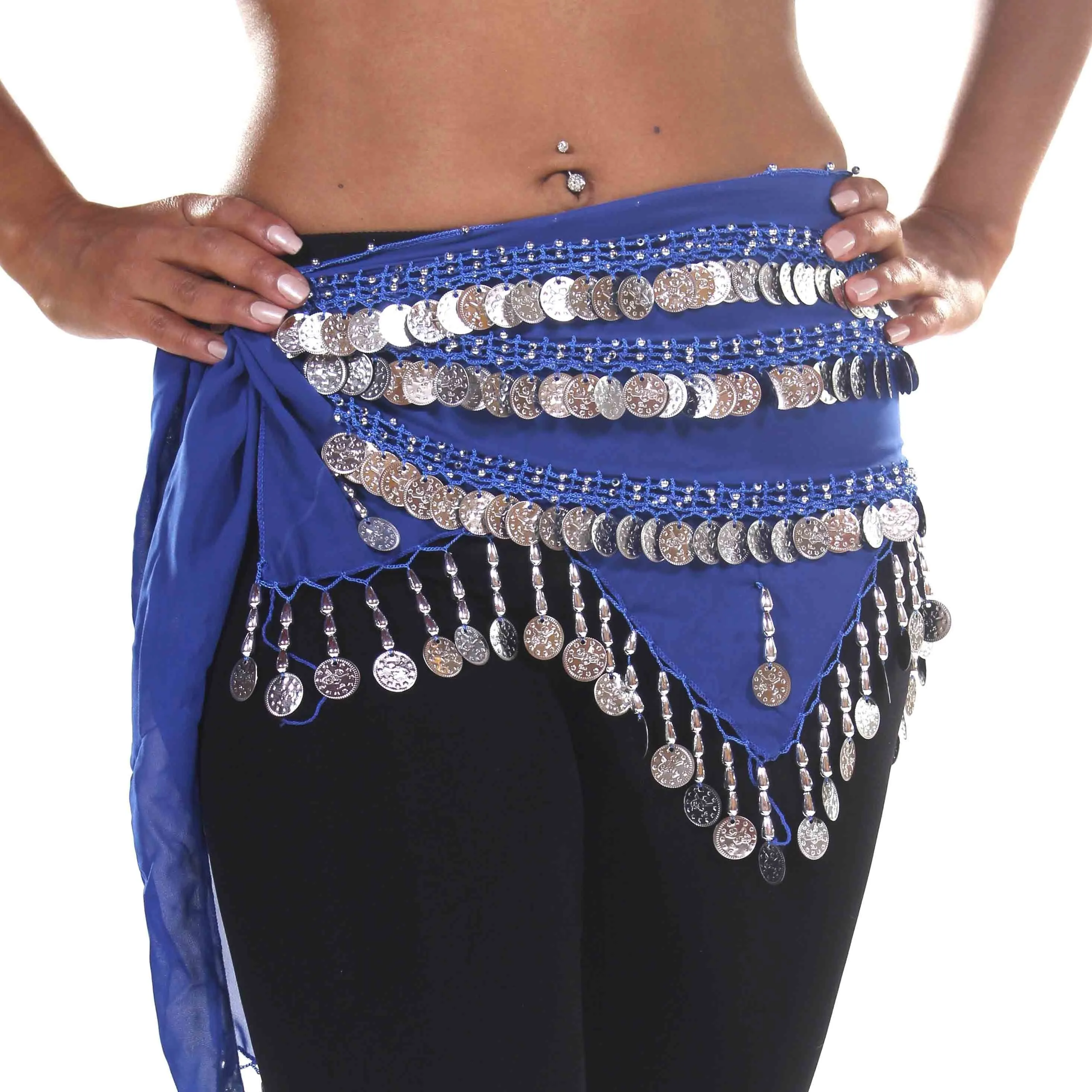 Belly Dance Chiffon Zig Zag Design Hip Scarf | STARLIT DREAM