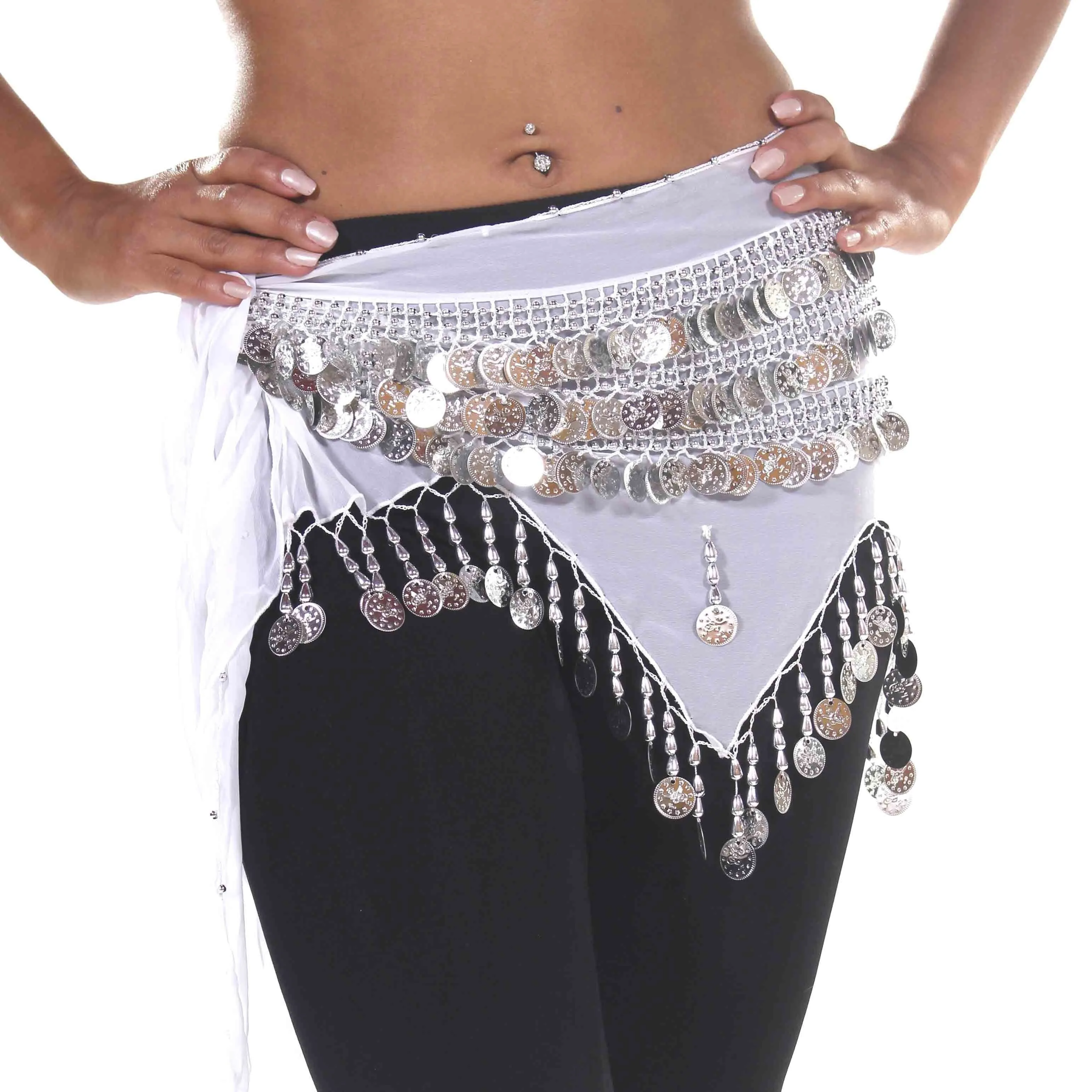 Belly Dance Chiffon Zig Zag Design Hip Scarf | STARLIT DREAM