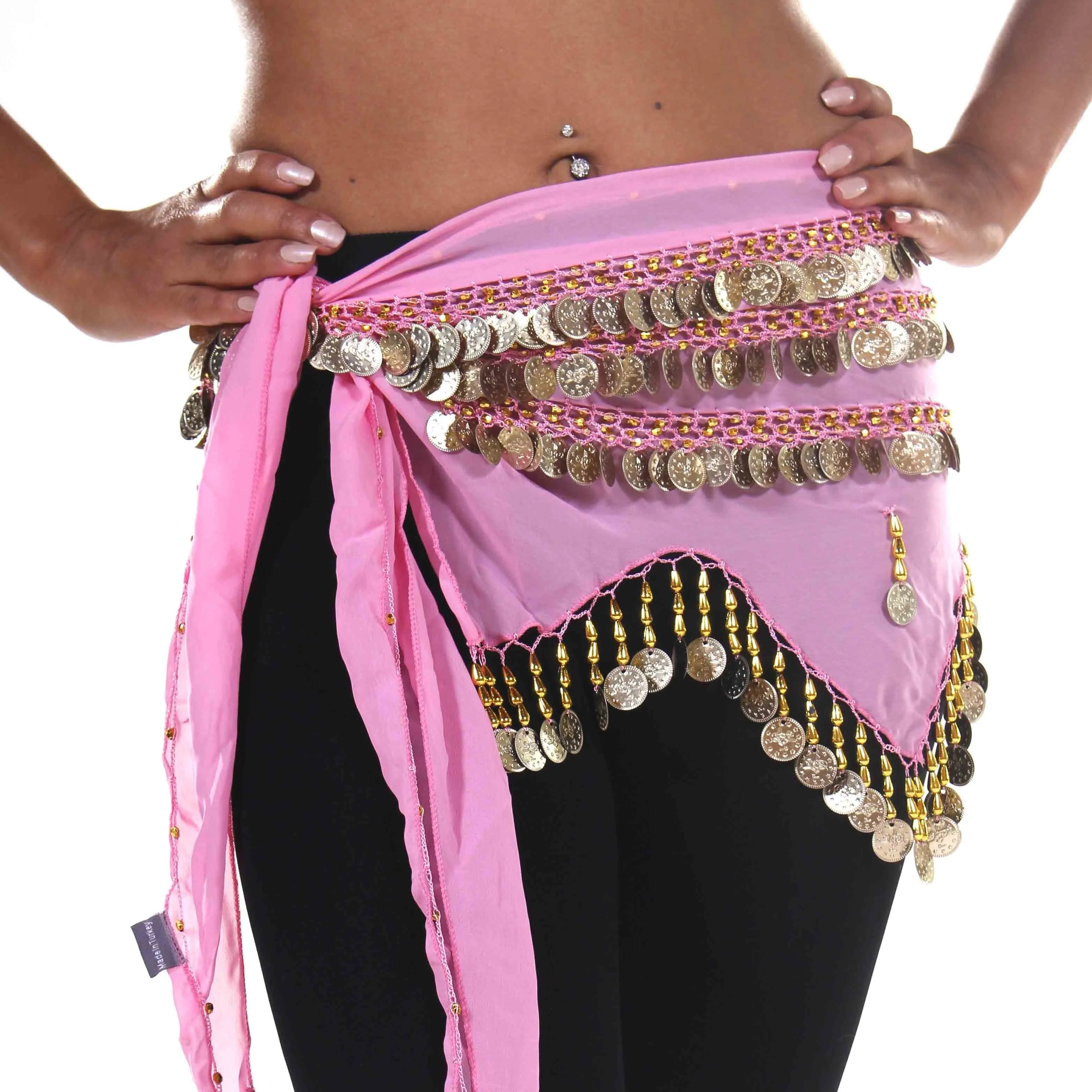 Belly Dance Chiffon Zig Zag Design Hip Scarf | STARLIT DREAM