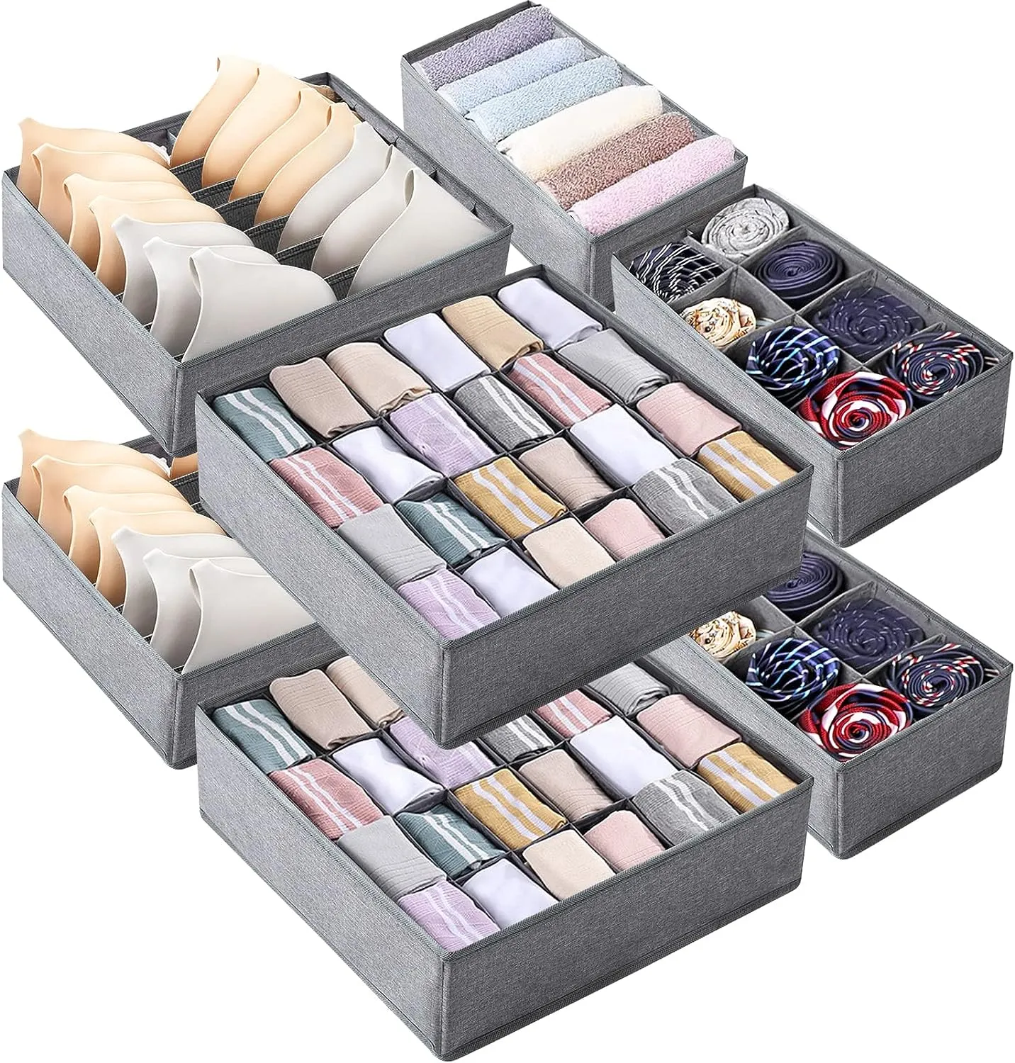 Blushbees® 8-Pack Underwear Drawer Organizer with 90 Cells