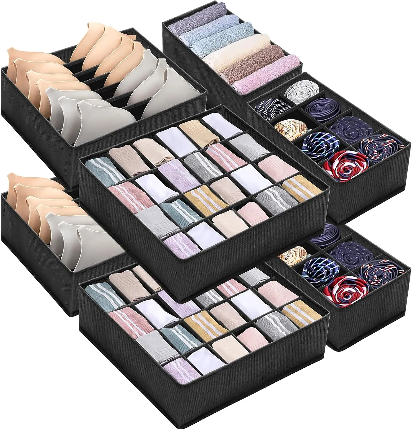 Blushbees® 8-Pack Underwear Drawer Organizer with 90 Cells