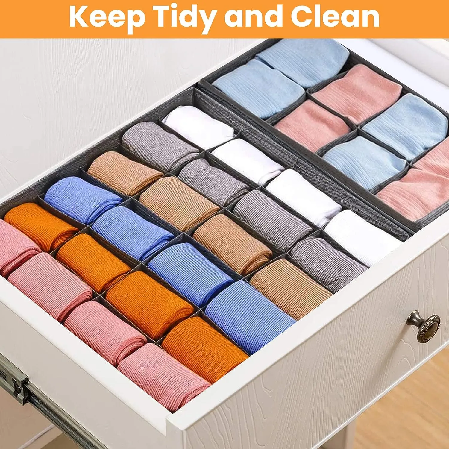 Blushbees® 8-Pack Underwear Drawer Organizer with 90 Cells