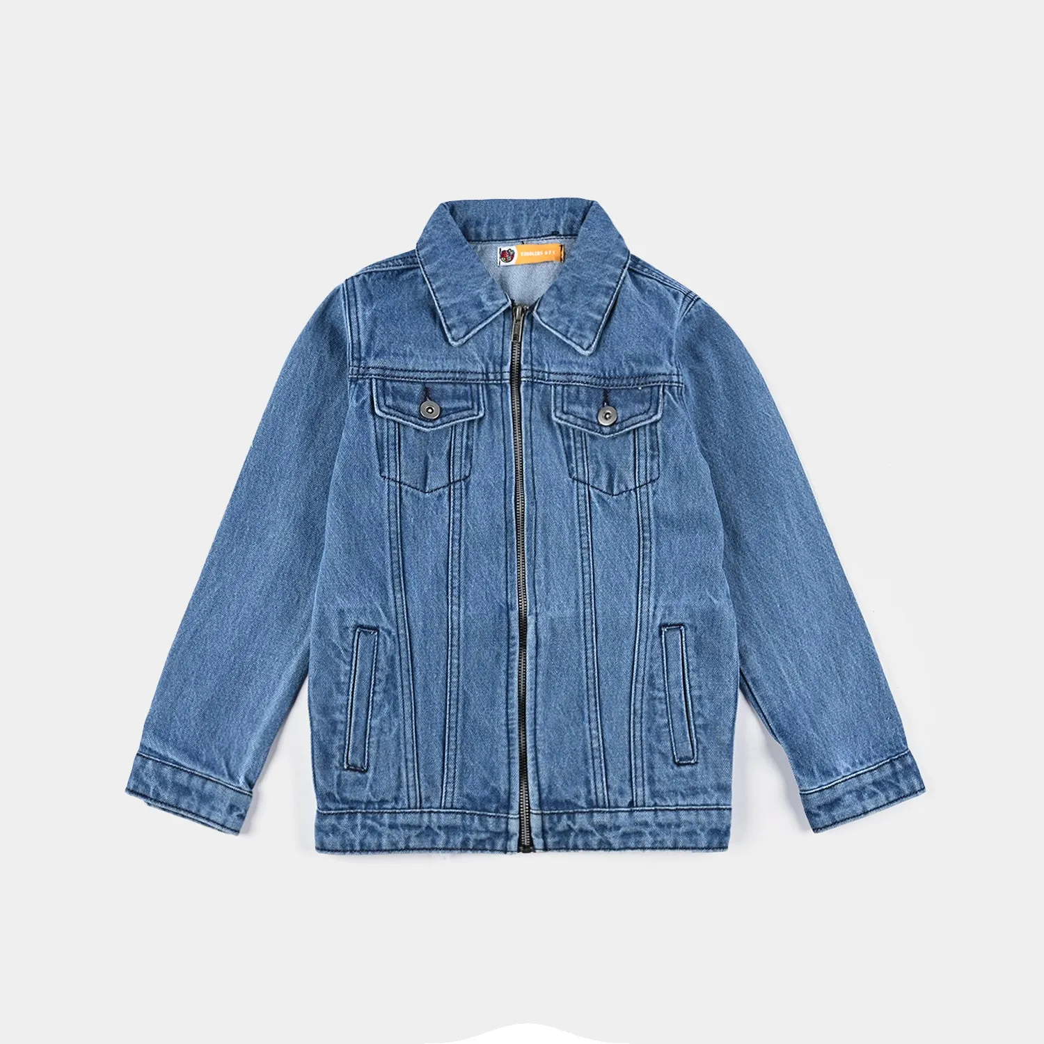 Boys Denim rigid Basic Jacket-Blue