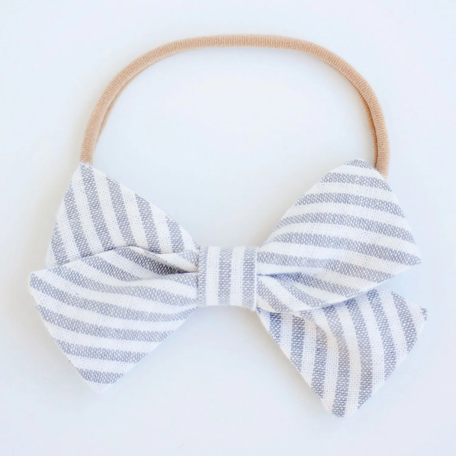 Boy's Pocket Square / Gray Linen Stripe