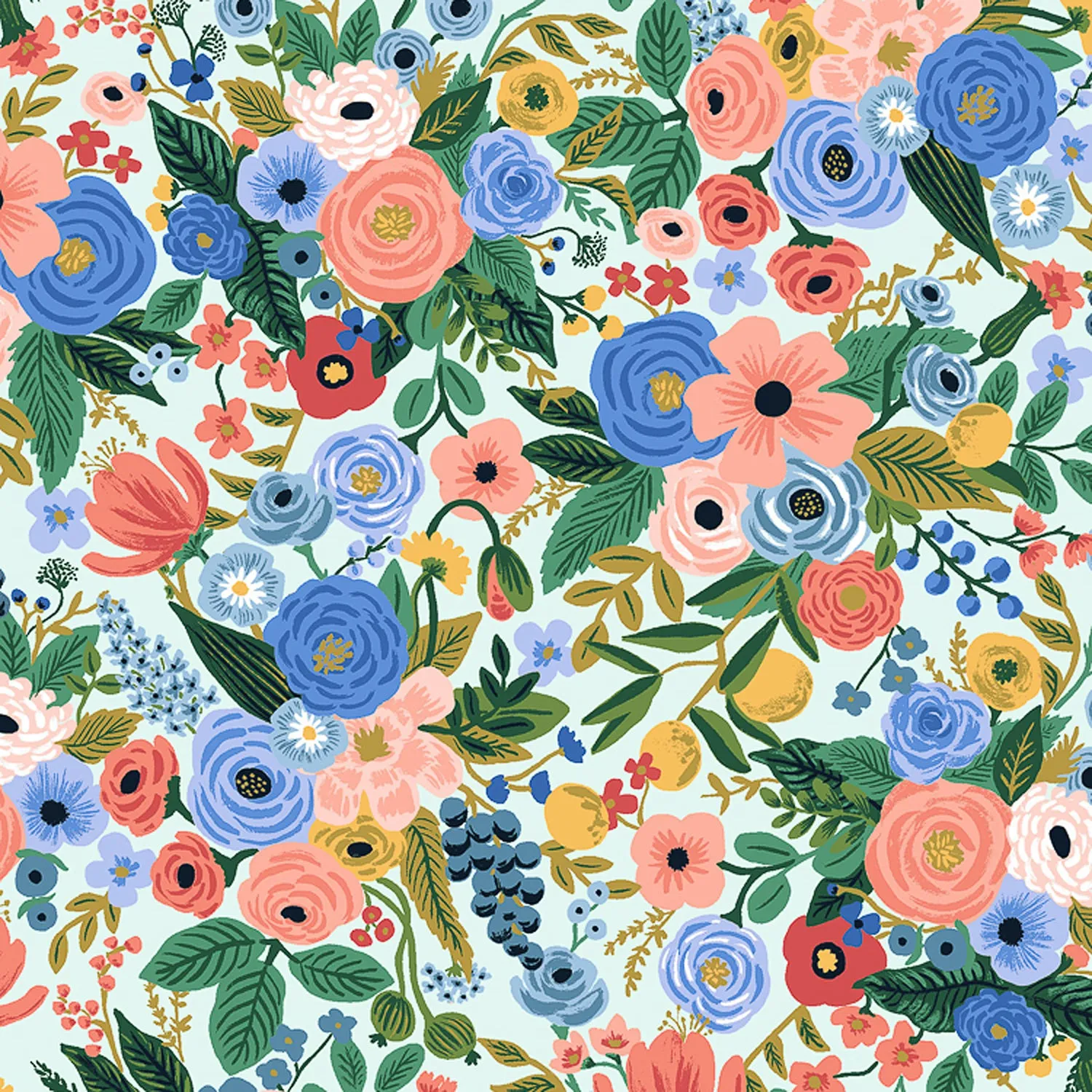 Boy's Pocket Square / Petite Garden Party In Blue