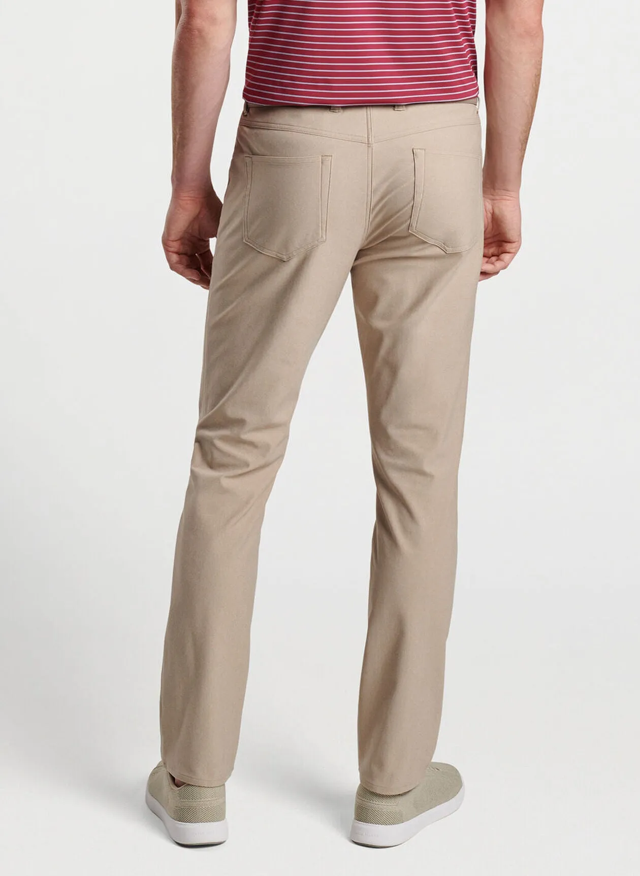 Brevard Performance Flannel Five-Pocket Pant in Khaki by Peter Millar