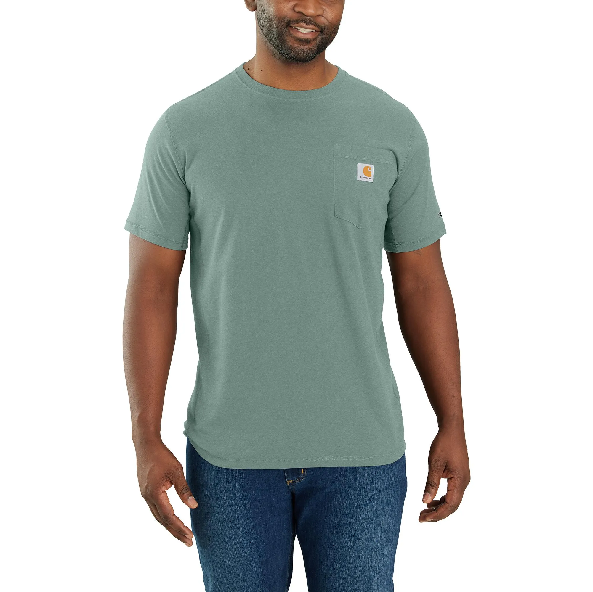 Carhartt Men's Force® Relaxed Fit Midweight Short Sleeve Pocket Tee_Succulent Heather