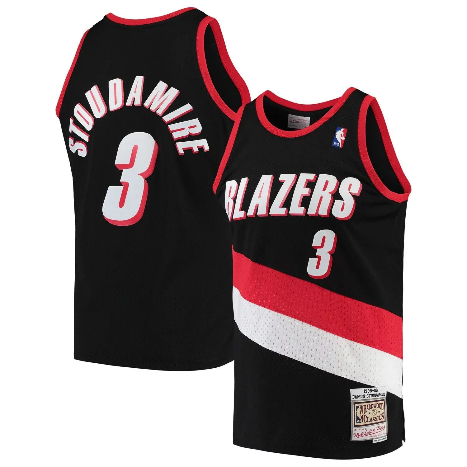 Damon Stoudamire Portland Trail Blazers Mitchell & Ness Hardwood Classics Swingman Jersey - Black