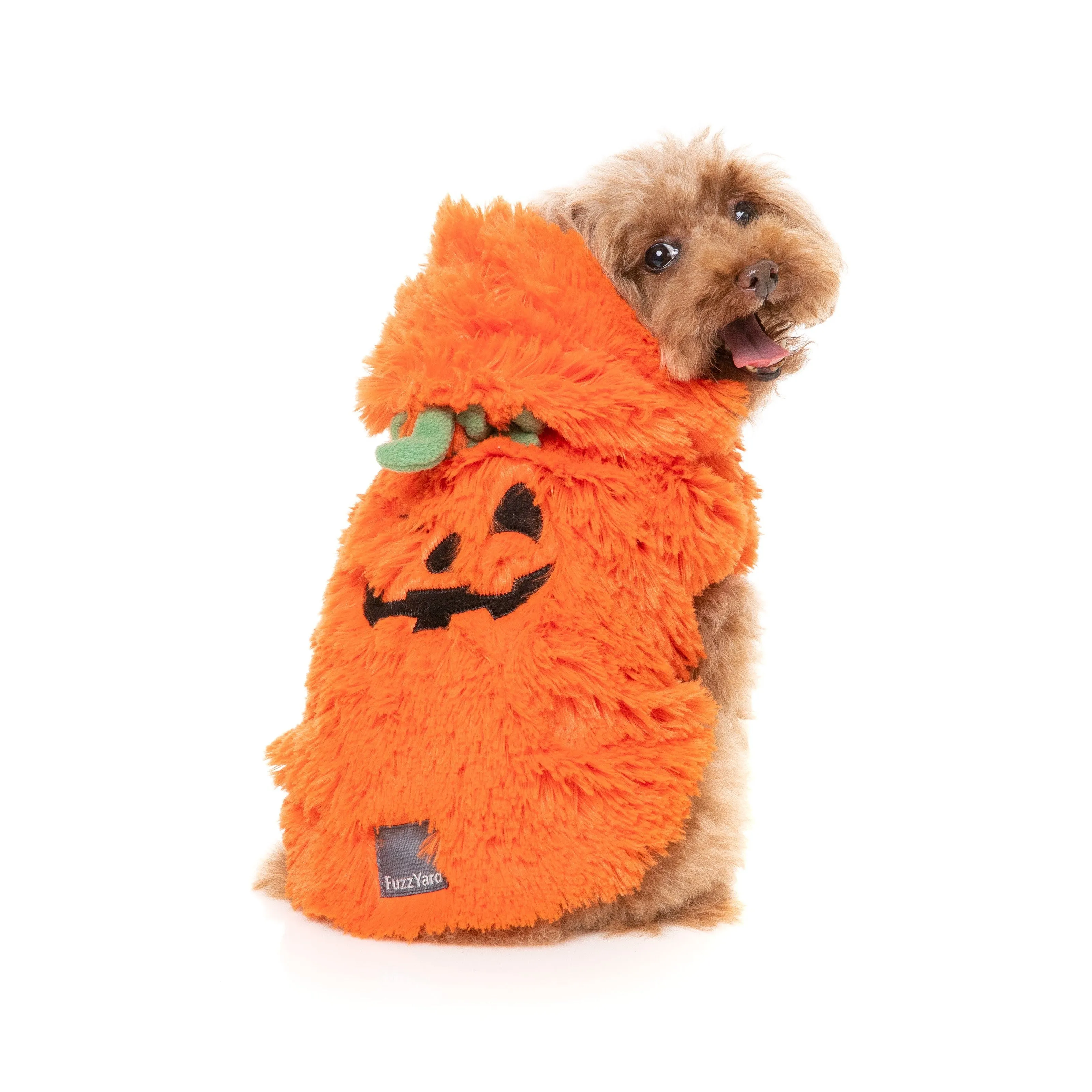 FuzzYard Halloween Dog Apparel Pumpkin Head Hoodie Size 5