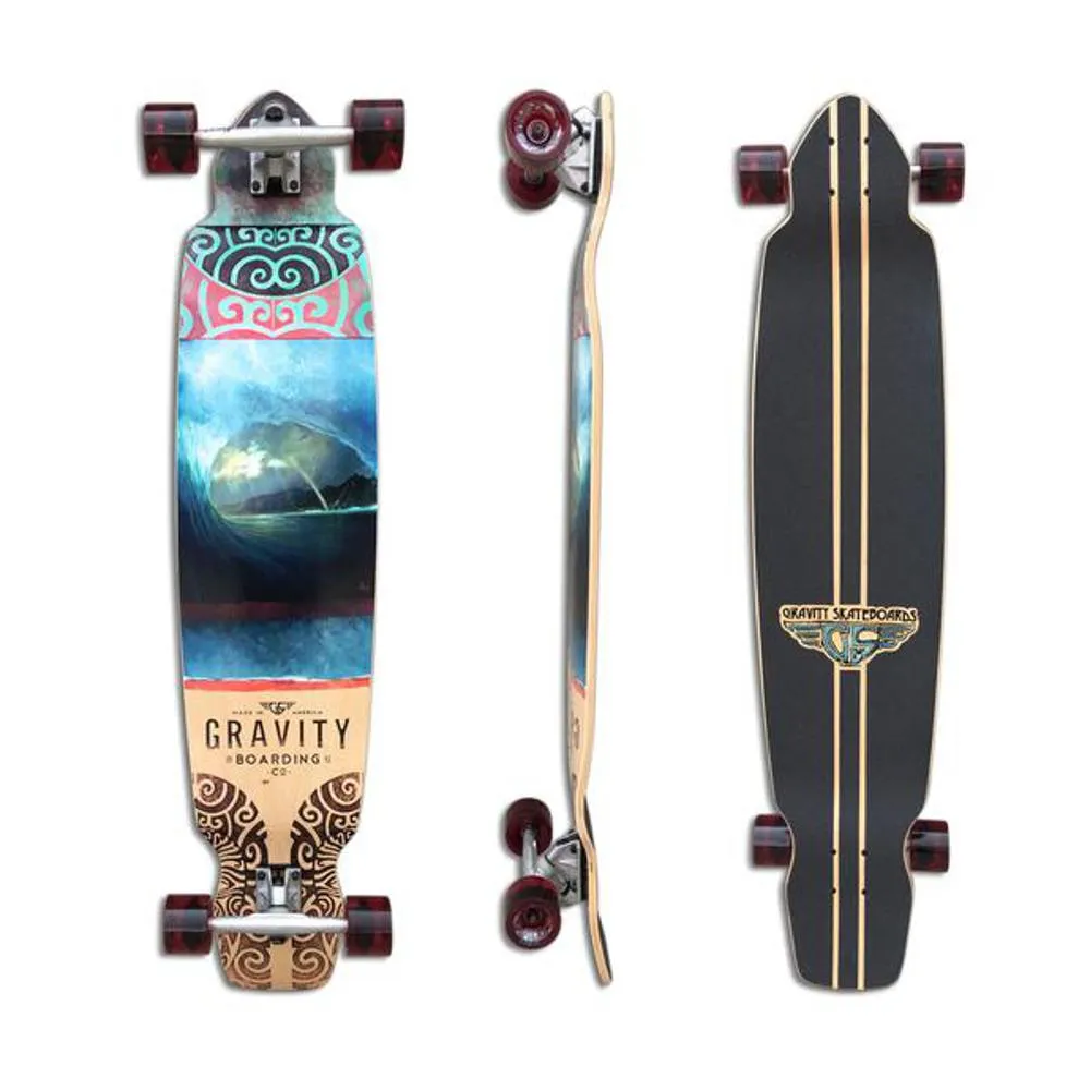 Gravity 43" Rainbow Barrel Kicktail Longboard