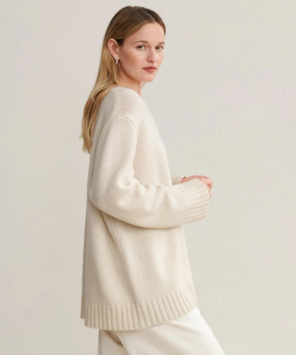 Jenni Kayne - Cashmere Amelia Crewneck in Ivory