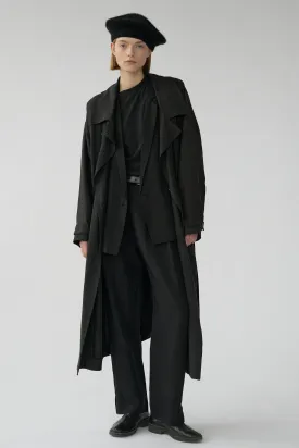 LAUREN COAT - BLACK - SILK/LINEN