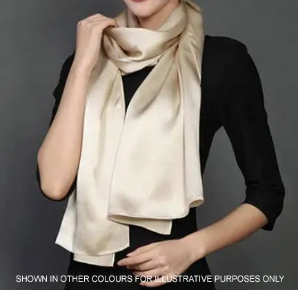 LONG PLAIN ROSEWOOD SATIN SCARF SHAWL WRAP