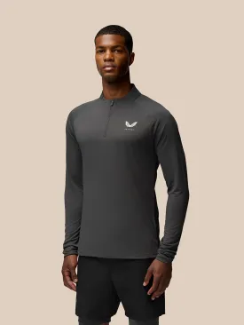 Men's Flow Long Sleeve Breathable Quarter Zip Top - Gunmetal Black