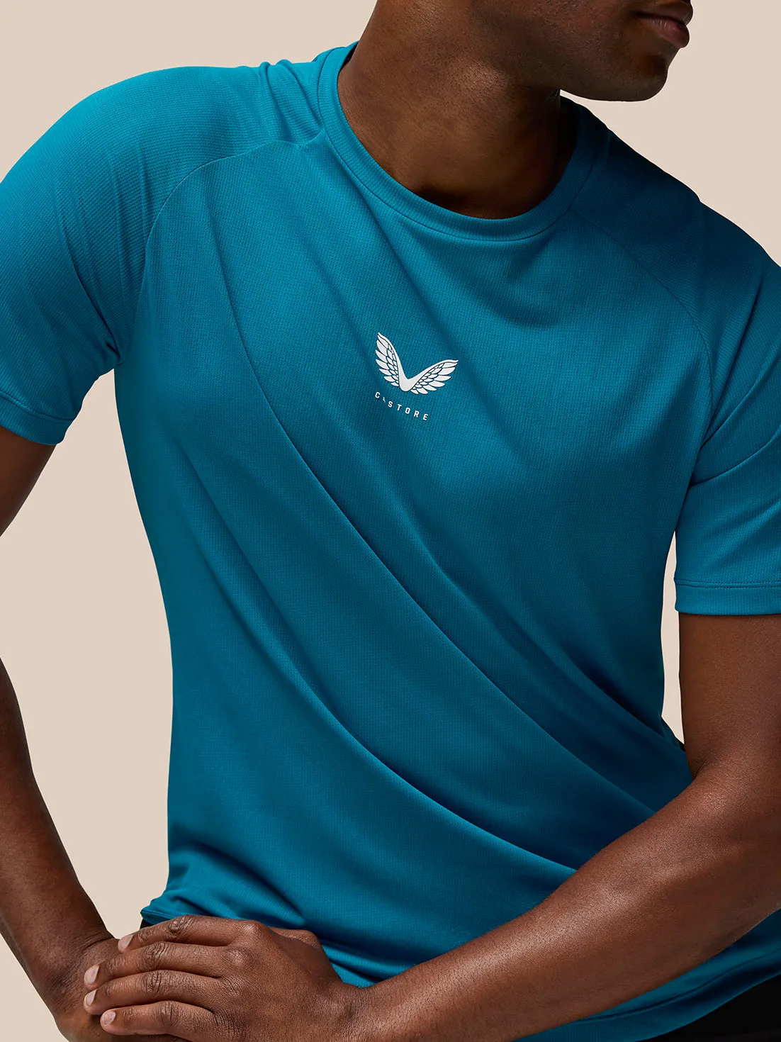 Men's Flow Short Sleeve Breathable Gym T Shirt - Dark Aqua