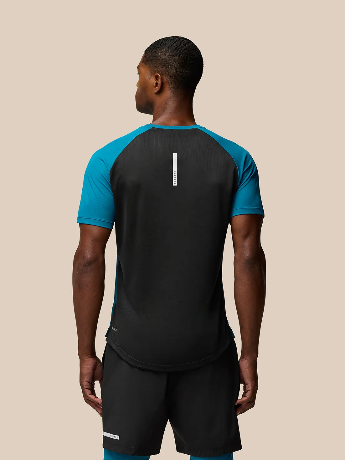 Men's Flow Short Sleeve Breathable Gym T Shirt - Dark Aqua