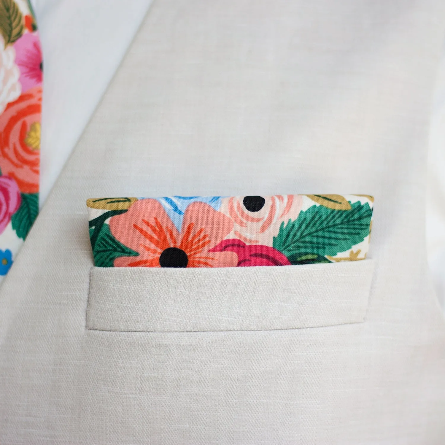 Men's Necktie / Garden Party In Cream