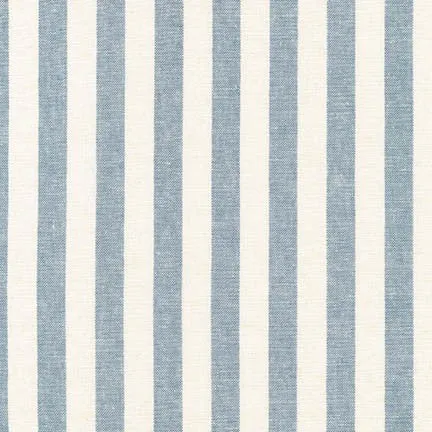 Men's Pocket Square / Wide Chambray Linen Stripe