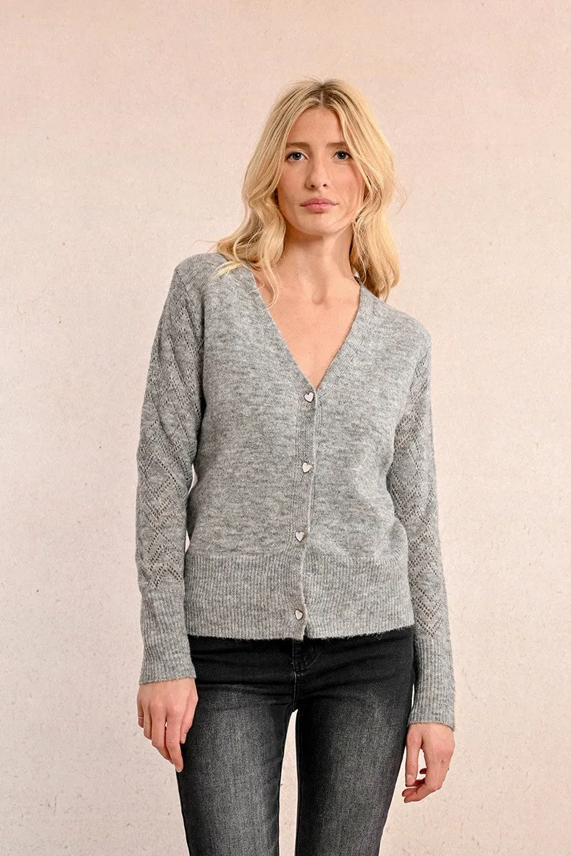 Openwork Knit Cardigan