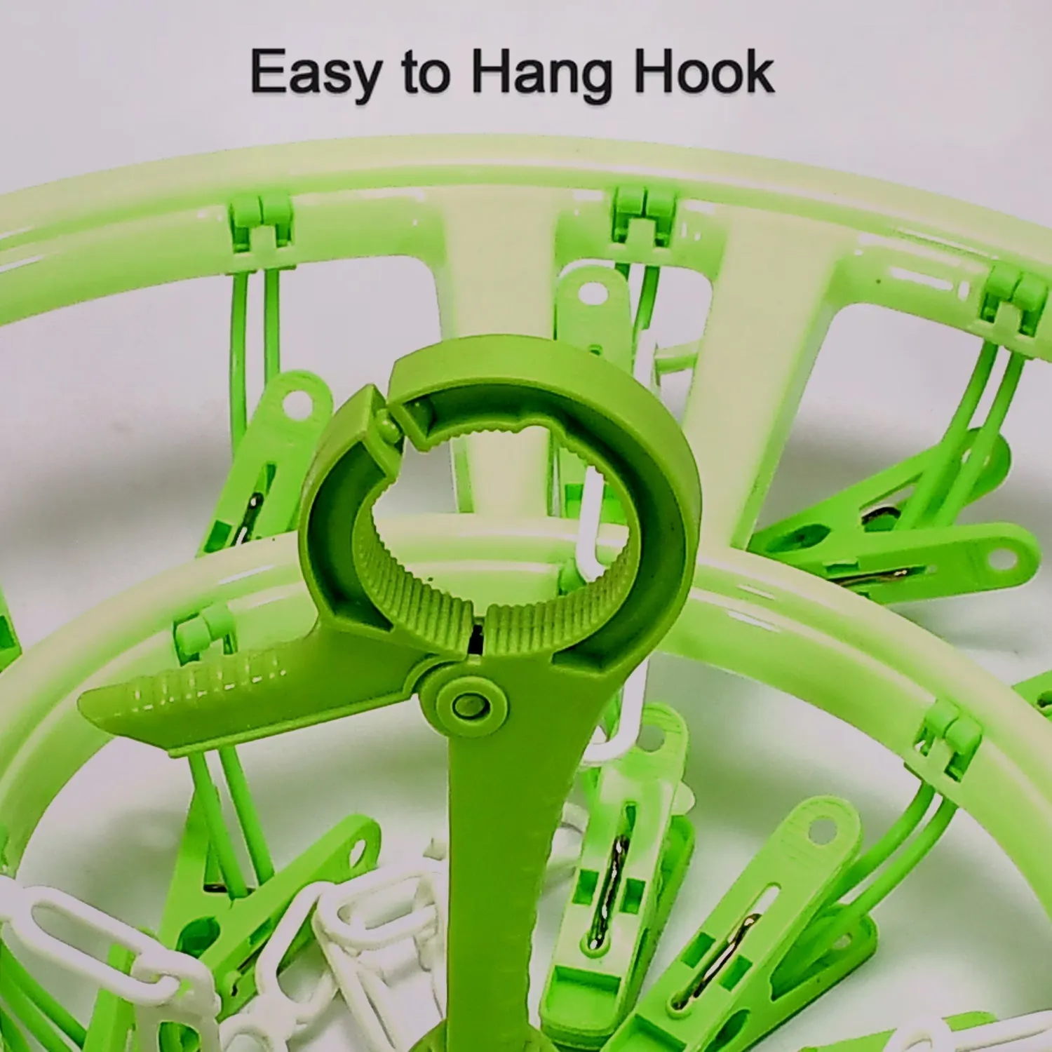 PLASTIC ROUND CLOTH DRYING HANGING HANGER ( 15 CLIPS )