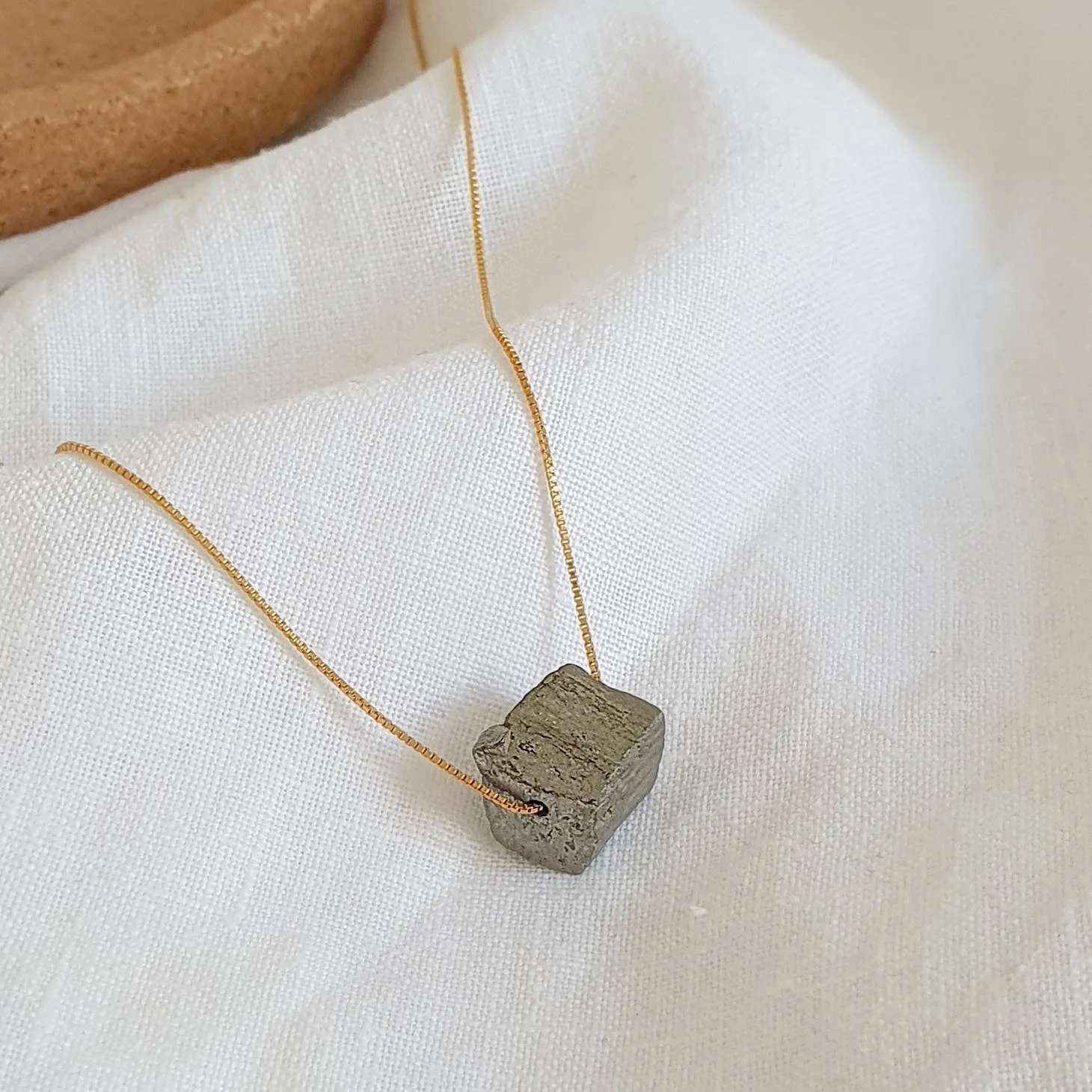 Pyrite - 14k Gold Plated Necklace