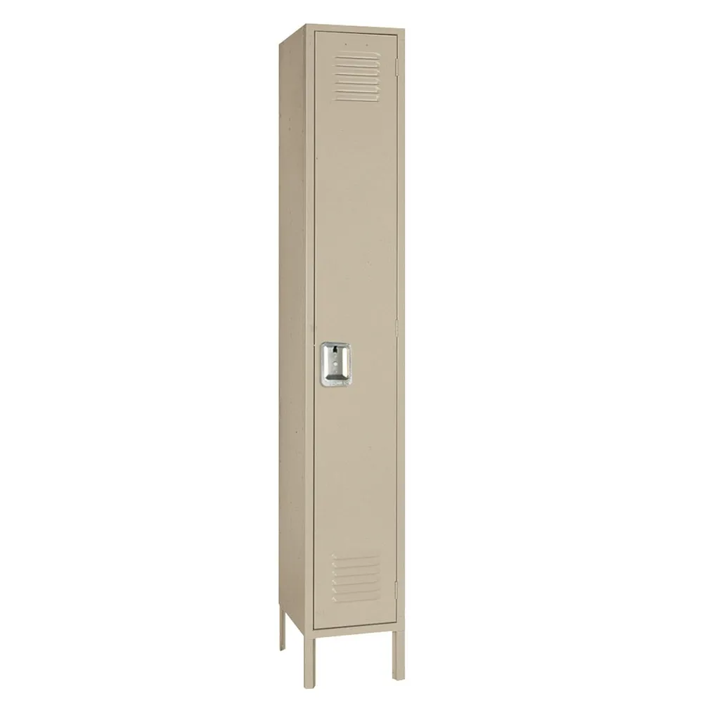 Single Tier 12"w x 12"d x 78"h Standard Metal Locker 1 Wide