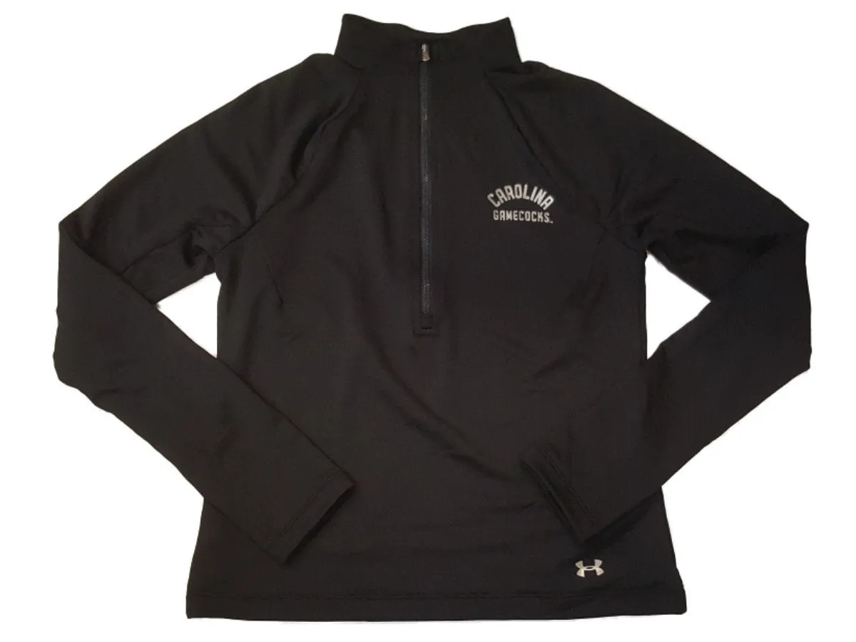 South Carolina Gamecocks Under Armour WOMENS Black Loose 1/2 Zip Jacket (S)