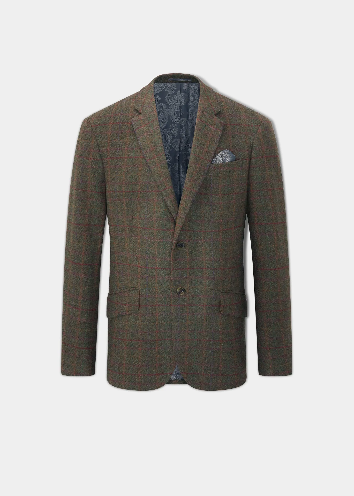 Surrey Tweed Lined Blazer In Hemlock - Regular Fit