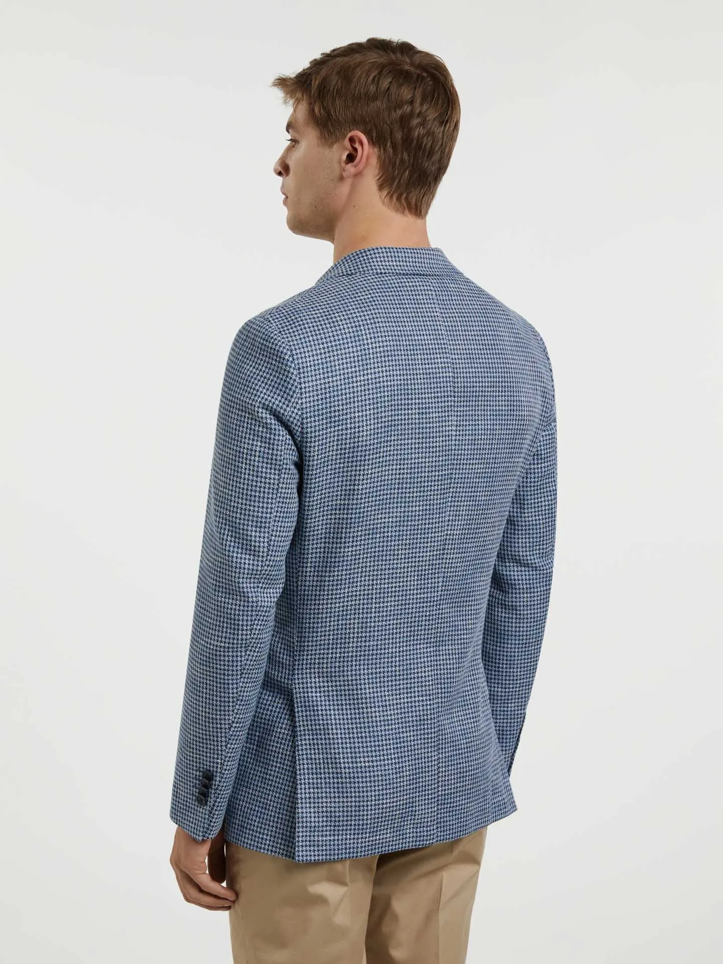 Unstructured Pied Poule Blazer