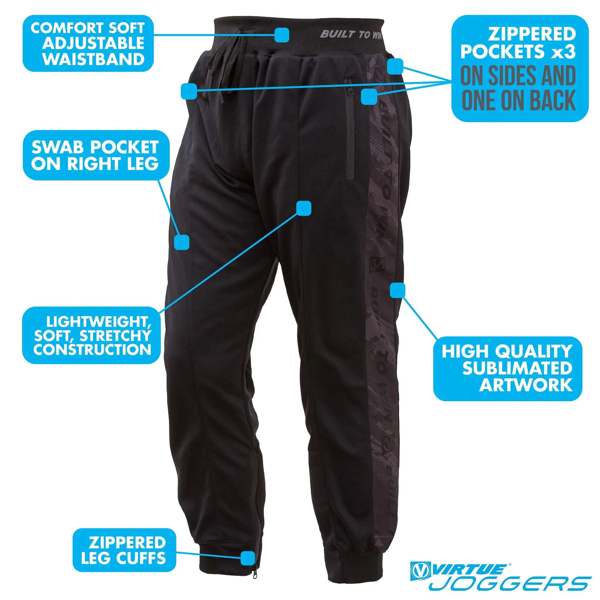 Virtue Jogger Pants Graphic Black