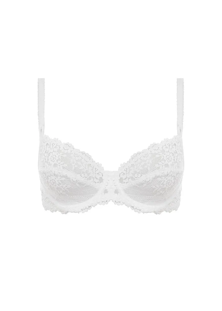 Wacoal Embrace Lace Underwire Bra, White | Delicious White Wacoal Bras